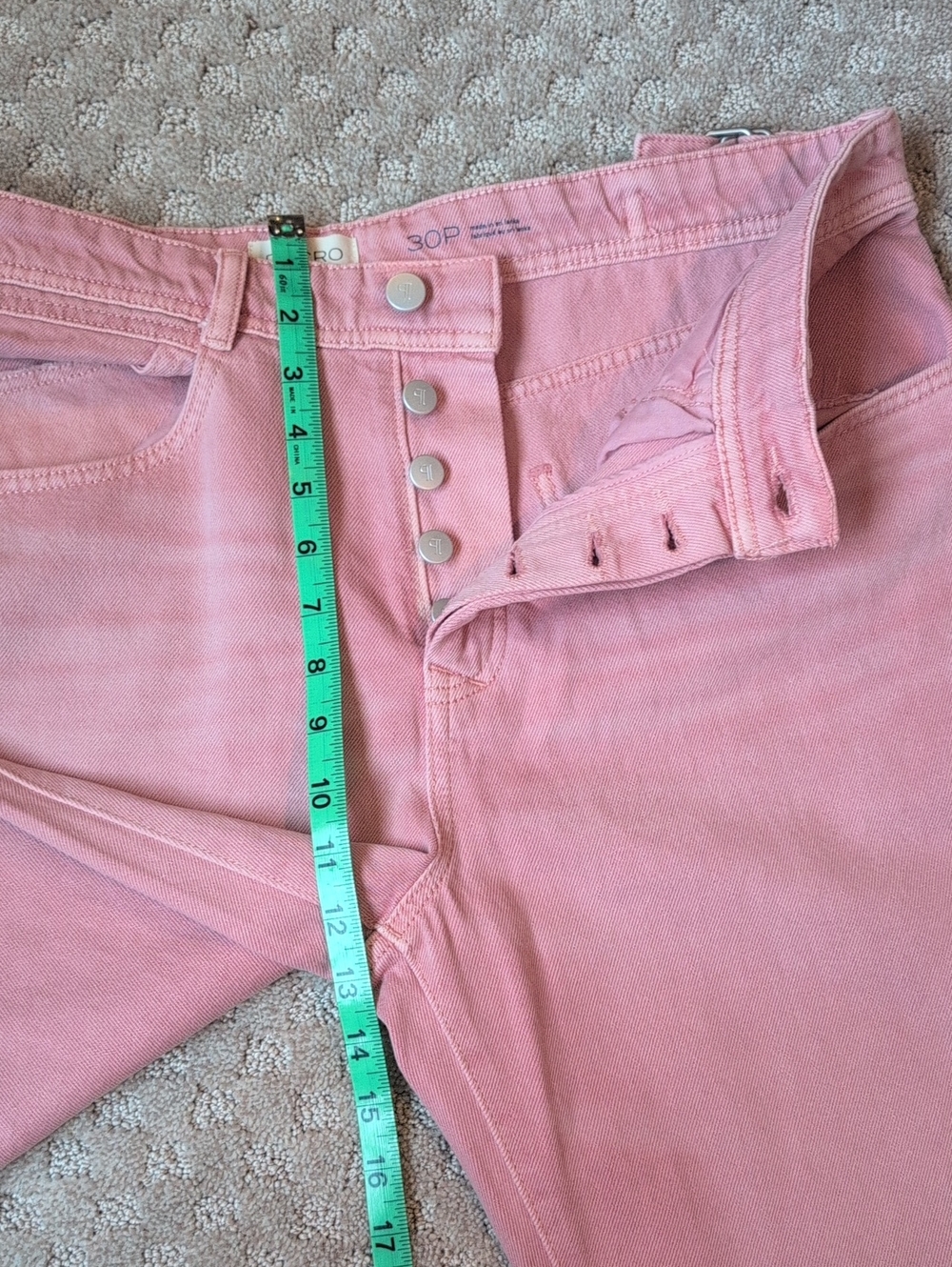 Pilcro Celeste Mid Rise Relaxed Jeans Pink - Picture 8 of 14